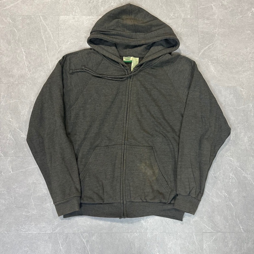 Ozark Trail Mens Charcoal Gray Thermal Lined Full Zip Hoodie Sweatshirt Large